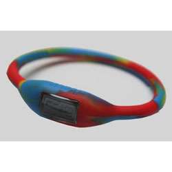    Groovy Yellow/ Red/ Blue Silicone Band Sports Watch  