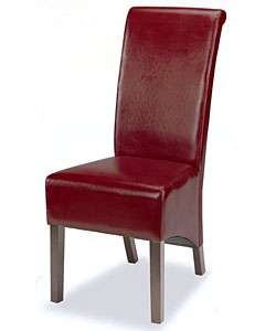 Burgundy Leatherette Tuscany Dining Chairs (Set of 2)  