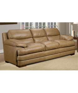 Baron Taupe Leather Sofa  
