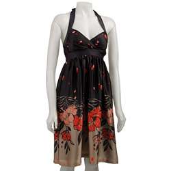 Max & Cleo Womens Floral Halter Dress  