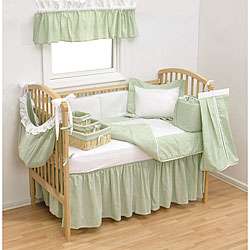 Trend Lab Sage Gingham 4 piece Crib Bedding Set  