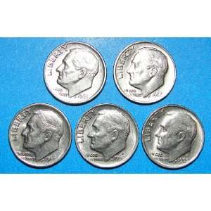  1965,66,67,68,69 Roosevelt Dimes MS Condition Everything 