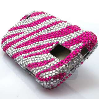 Diamond Pink Zebra Bling Hard Case Cover Samsung Galaxy S2 T989 T 