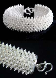Pikul Flower Thai Handmade Weave 99% Silver Bracelet  