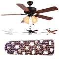 New Image Concepts 4 light Coffee Talk Blade Ceiling Fan 