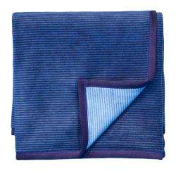 Bocasa Double Blue Woven Throw Blanket  
