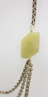 NEW NUGAARD DESIGNS Brass Lemon Jade Chain Necklace  