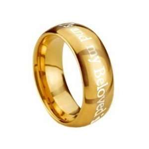  Ring I Am Beloveds Stainless Gold Finish Size 6 