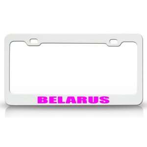  BELARUS Country Steel Auto License Plate Frame Tag Holder 