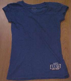 Pacsun USA Surf Team Juniors Size Large Blue T Shirt  