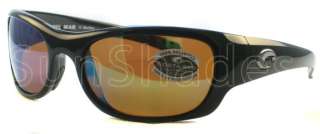 Costa del Mar Riomar Black Green 580 Polarized Glass Lens Sunglasses 