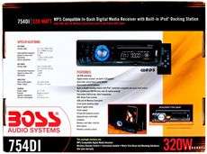 Boss 754DI Single Din Car /USB/SD Car Digital Media Receiver W/IPOD 
