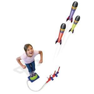 Jump Rocket TRIPLE SHOTZ Set, Includes Triple Launcher + 3 Air Powered 