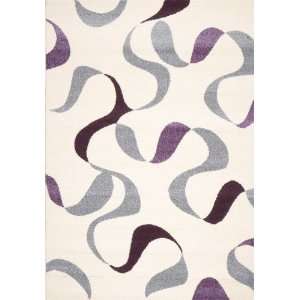   Large Area Rugs Modern Ribbons and Swirls Ivory 8x11 Furniture