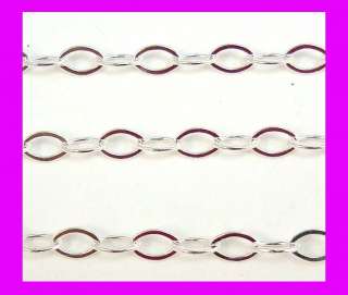   Sterling Silver Oval Flat Cable Chain sold by foot made in USA  