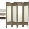    sided 6 foot Neutral Floral Room Divider (China)  