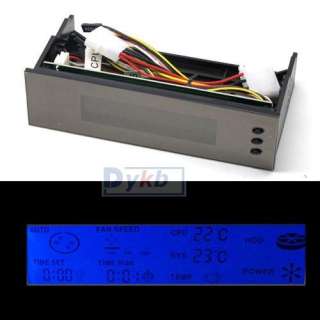 25 LCD Digital PC Front Panel CPU/HDD Temp Fan Speed Display