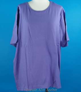 NEW Silhouettes Woman Violet Basic Cotton Tee Shirt Size 2X  