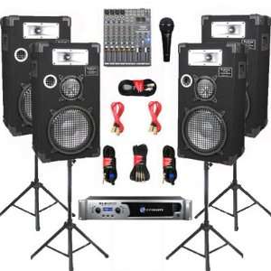   Mic, Stands and Cables DJ Set New CROWNE1025SET10 Musical Instruments