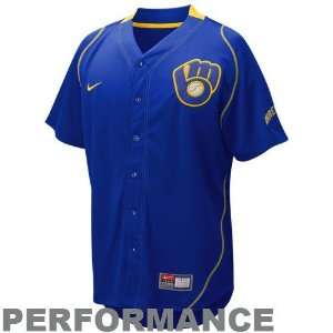 Nike Milwaukee Brewers Royal Blue Fastball Performance Baseball Jersey