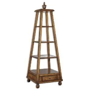  Uttermost 72 Inch Niveles Etagere Richly Antiqued, Willow 