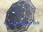 Battenburg black Lace Parasol Umbrella Wedding Bridal