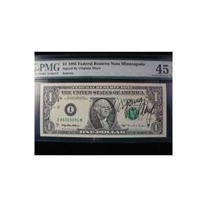 Virginia Mayo Autographed Paper Money   College Stationary  