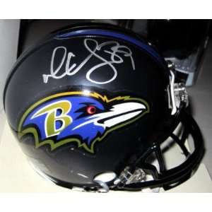  Michael Clayton Signed Mini Helmet   Baltimore Ravens W 