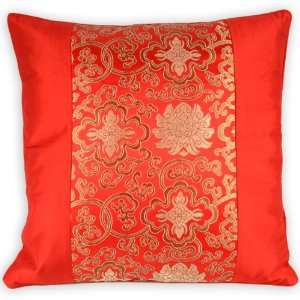 Silky Decorative Embroidered Oriental Cushion Cover / Pillow Case 