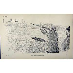  1889 Art Shooting Charles Lancaster Hunting Birds Sport 