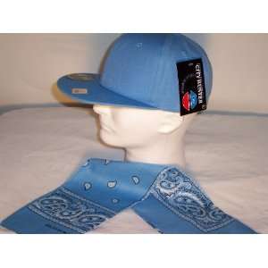  New Fitted Hat Light Blue Cap Bandana Combo L Everything 