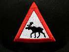 moose crossing baseball hat warning sign traffic cap elk humor