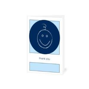  Thank You Cards   Smiling Face Blue By Fine Moments 