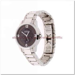 Coach Womens Watch 14500862 Classic Signature Stainless Steel Brown 