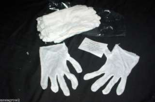 White Gloves liners 100% cotton 12 pairs per BIN  
