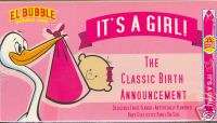 Its A Girl BUBBLE GUM CIGARS Birth Announcements  