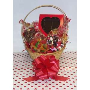 Scotts Cakes Small Kiss Me Valentine Basket Handle Heart Wrapping 