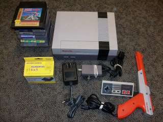 Original Nintendo NES power System lot w/ 10 games bundle complete 
