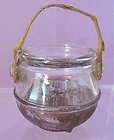 Vintage Small Glass Kettle GYPSY POT CANDY Container