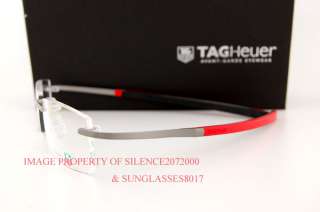 Brand New TAG Heuer Eyeglasses Frames SPRING RUBBER 0343 002 GRAY/RED 