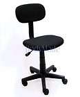 New Black Fabric Computer Office Chair W Ergonomic Back