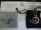   BABY LARGE PEACE PENDANT with 22 necklace chain chrome hearts style