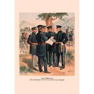 Paper poster printed on 12 x 18 stock. Major General, Staff and Line 