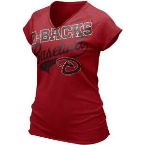 Nike Arizona Diamondbacks Ladies Red 2011 Bases Loaded V neck T shirt
