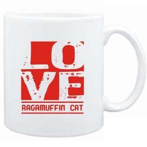 Mug White  LOVE Ragamuffin  Cats 