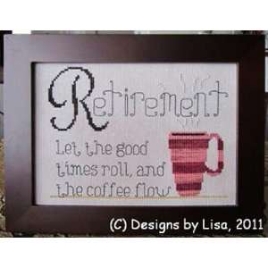  Retirement Coffee   Cross Stitch Pattern Arts, Crafts 