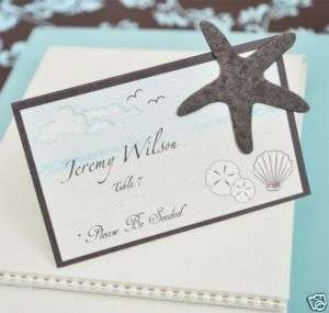 144 BEACH Starfish Plant Seed Wedding Favor Place Cards  