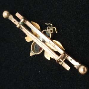Art Nouveau Insect Bug Fly Bar Pin Vintage Terrific Brooch Vintage 