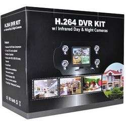   Standalone DVR Surveillance Kit w/15 LCD & 4 IR Motion Cameras  