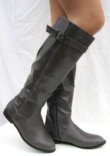 Knee High Low Heel Casual Faux Leather Women Boots 8 11  
